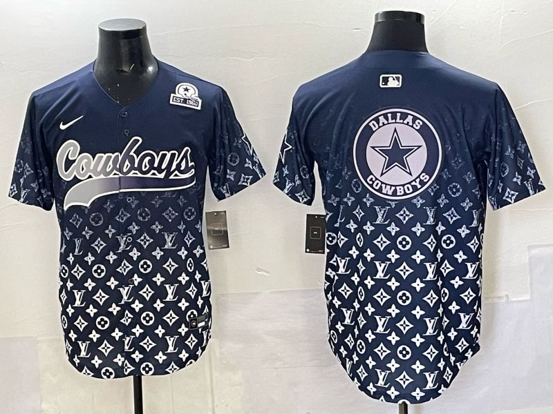 Men 2025 Dallas Cowboys Blank Drak Blue Nike Limited NFL Jersey 023->dallas cowboys->NFL Jersey